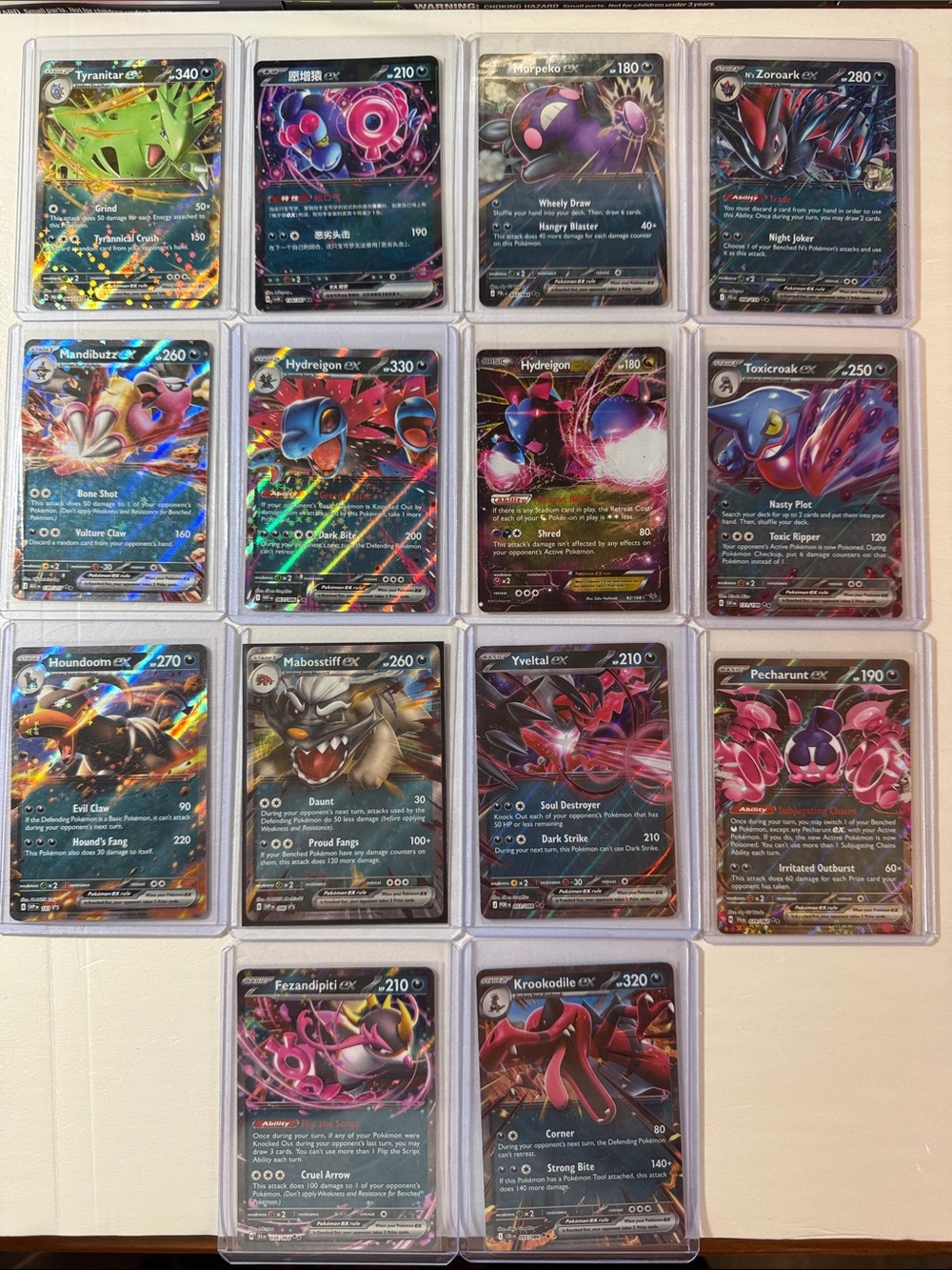 Pokemon EX & GX Holo Card Lot - Black and Pink Accents